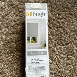 All Bright brand white roller blind